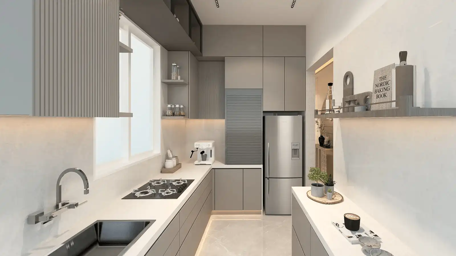 Modular kitchen design at Sanghvi Era