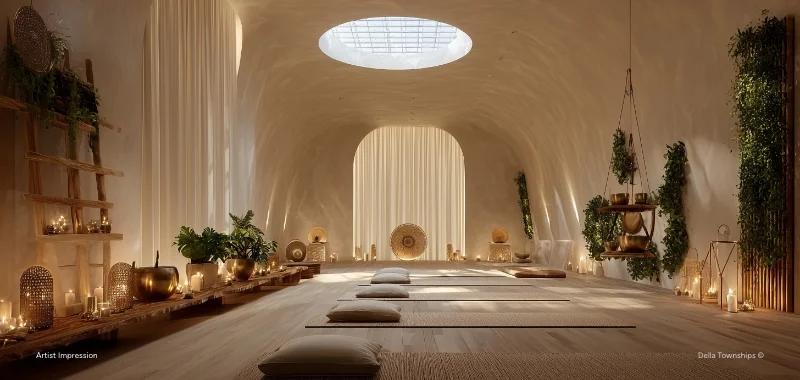 Wellness zones and Zen garden at Sanghvi NESTA Phase 2